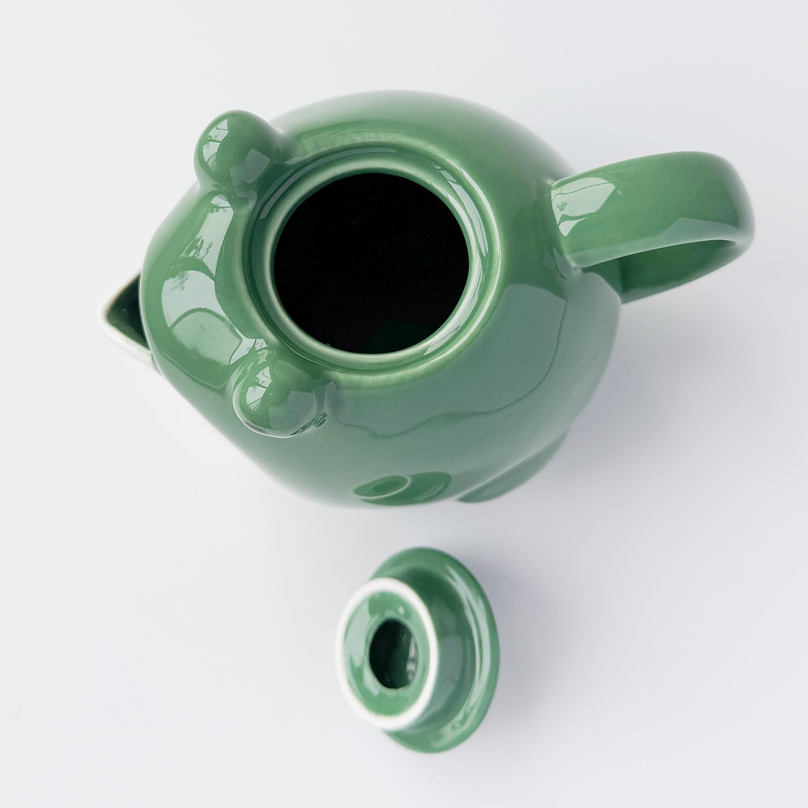 Juego de té, lindo regalo de tetera, juego de servicio de té, tetera de cerámica enviar exquisitas pegatinas de rana