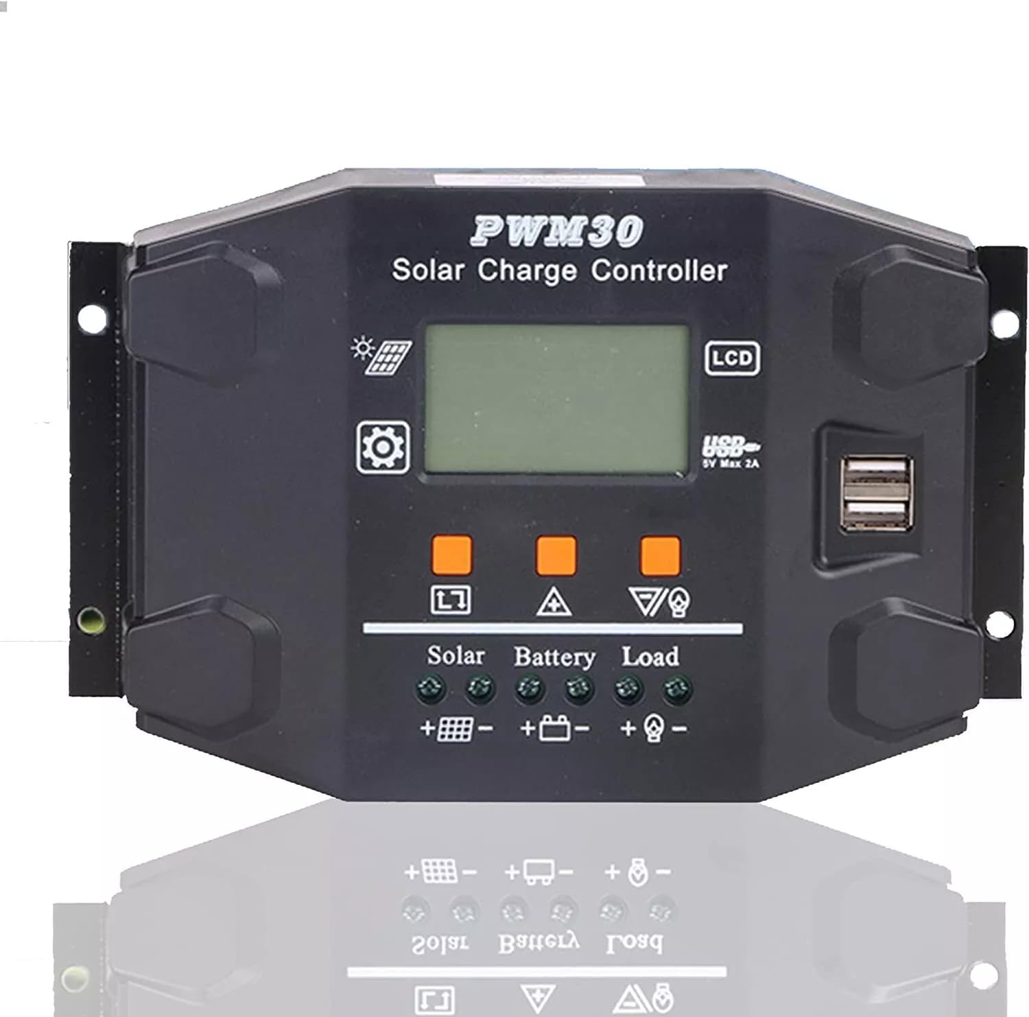 REES52 PWM30 20A 12V/24V Adaptive PWM Solar Charge Controller, Solar Panel Regulator