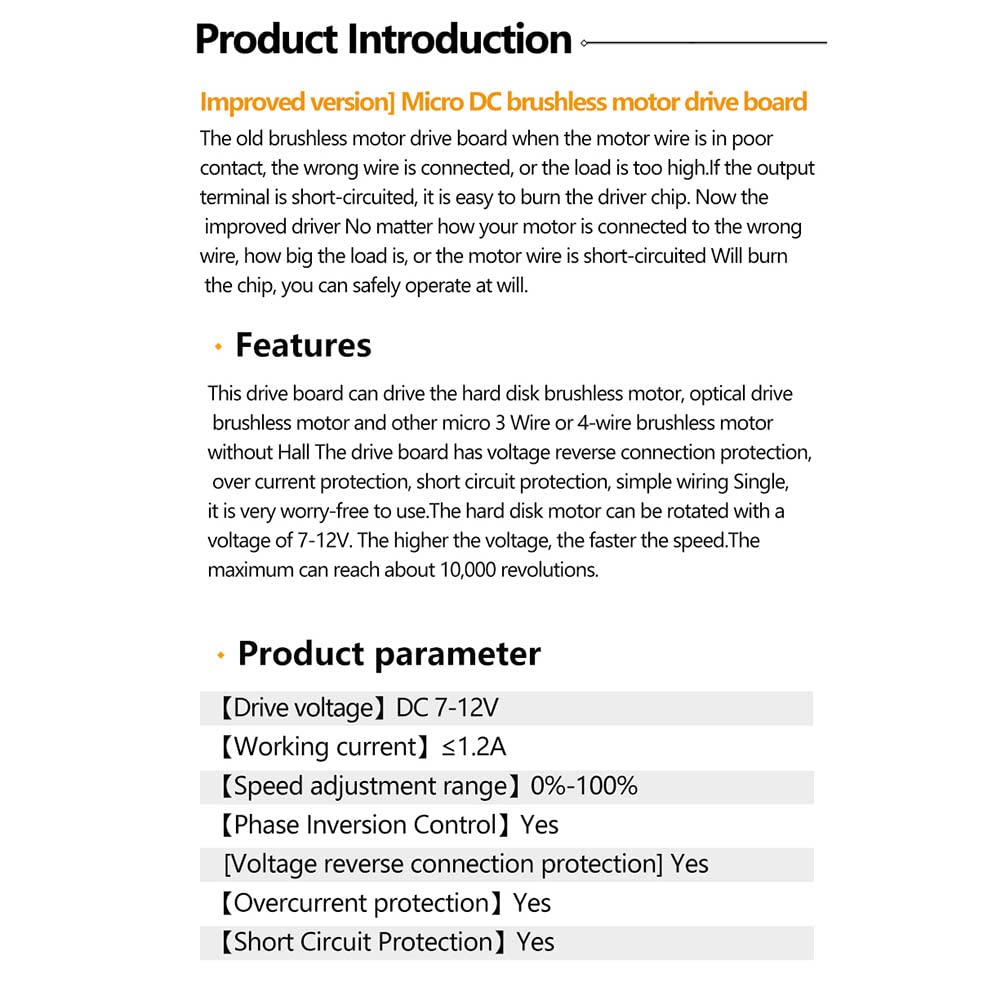 9V-12V DC Brushless Driver Board Controller For Hard Drive Motor 3/4 Wire New - Foto 6