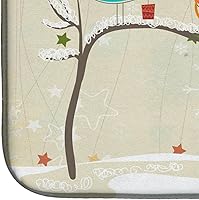 Vista 4 de Caroline's Treasures BB2508DDM - Tapete de secado de platos de perro de montaña bernés con regalos de Navidad entre amigos, tapete absorbente