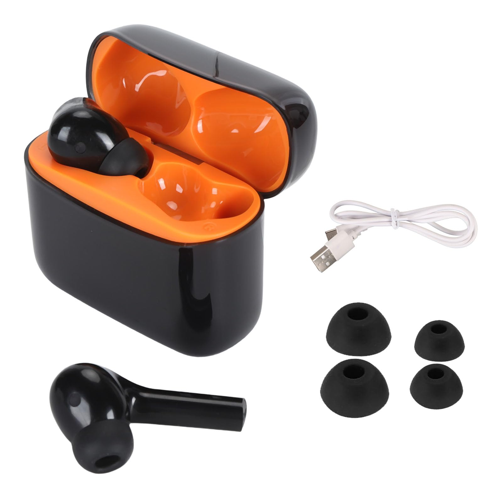 ASHATA Auricolari traduttori linguistici, dispositivo traduttore bidirezionale, dispositivo di traduzione online in 144 lingue, 3 modalità, wireless Bluetooth5.3, auricolari traduttore per chiamate