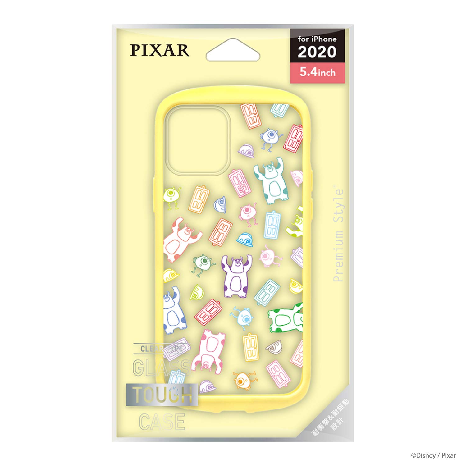 Premium Style iPhone 12 mini用 ガラスタフケース モンスターズ・インク PG-DGT20F08MOI