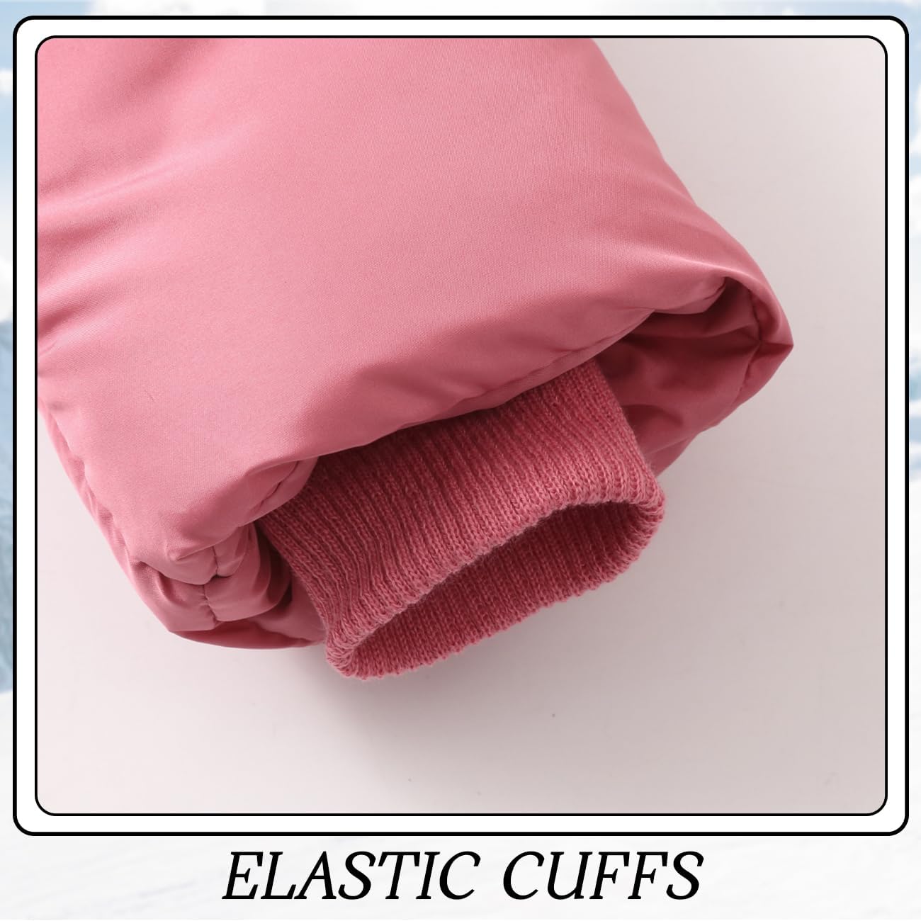 Girls Winter Coats Kids Puffer Jackets Fleece Lined Warm Snow Clothes With Hood - Image 5