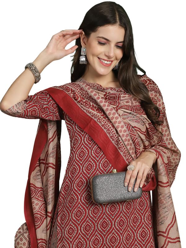 Pinkmint Women's Kurta Set Ll Cotton Printed Ethnic Set Ll Dupatta Set Ll Suit Set