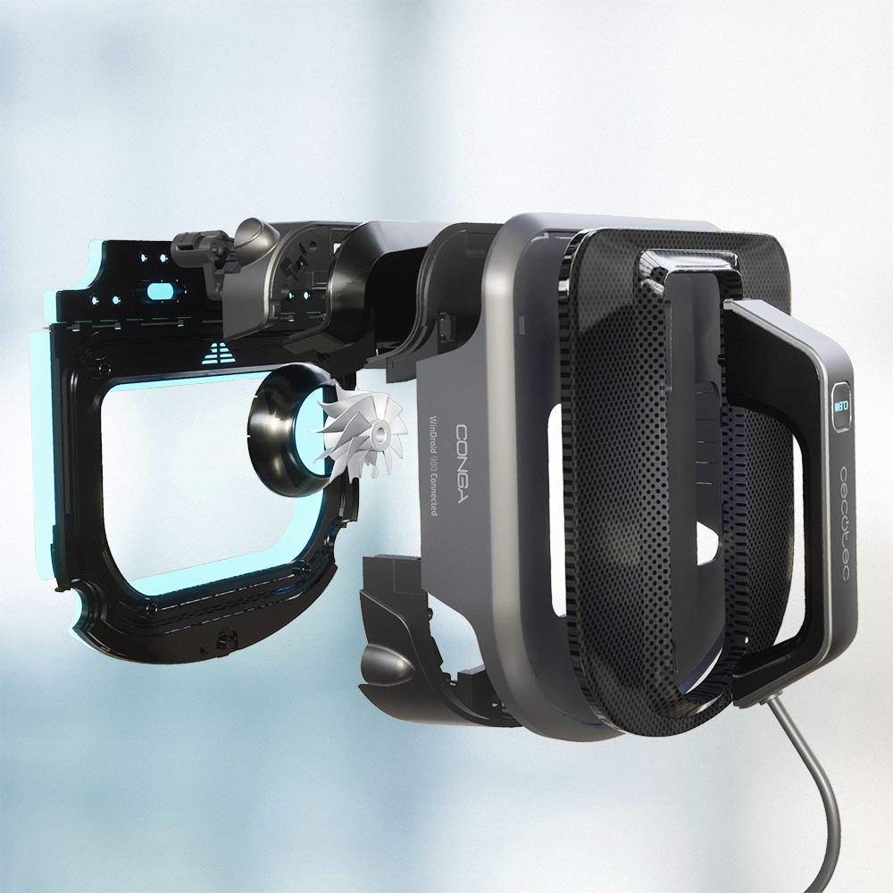 Cecotec Robot Nettoie-Vitres Conga WinDroid 980 Connected. Navigation intelligente, Détecte les bords des vitres, APP Control, Serpillère vibratoire, 5 modes, Système de sécurité