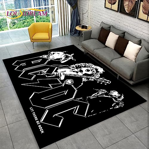EGGPOD ACDC Rock Band Bereich Teppich Groß, Teppich Teppich Für Zu Hause Wohnzimmer Schlafzimmer...