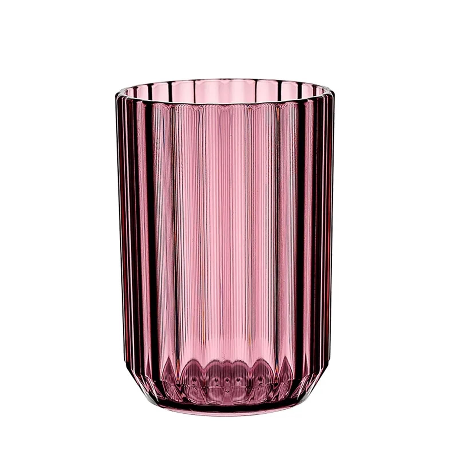 3pcs Bathroom Washing Cup Home Toothbrush Cups Plastic Transparent Mouthwash For Toothpaste(Purple)