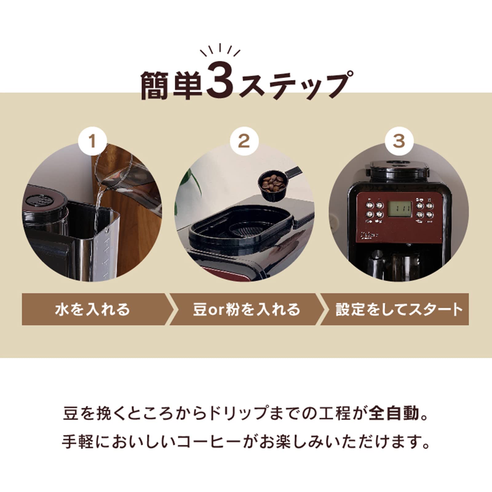Amazon | SKジャパン コーヒーメーカー 全自動 ミル付き 保温 タイマー 