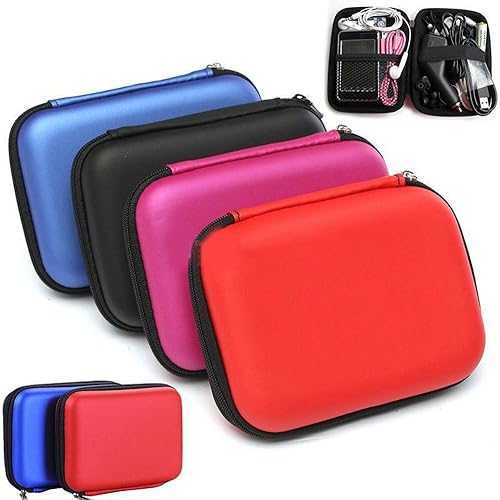 Miniatura 4 de Estuche de transporte duro, bolsa de disco duro de 2.5 pulgadas, disco duro externo USB, funda de transporte para disco duro SSD HDD Rosa