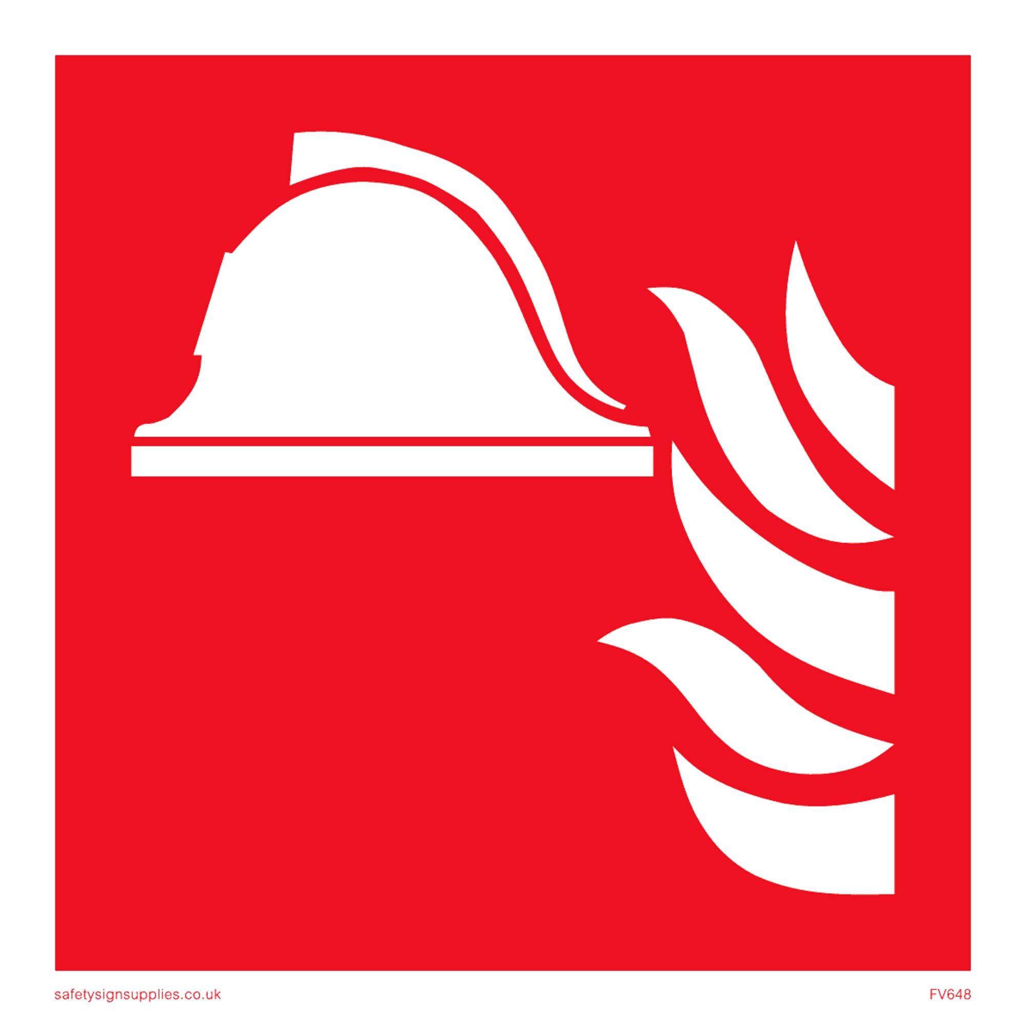Pack of five - Fire Point Symbol Sign - 100x100mm - S10