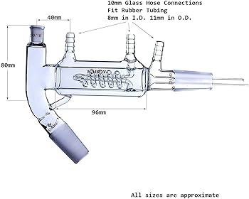 Amazon | Laboy ガラスショートパス蒸留ヘッド 真空蒸留装置