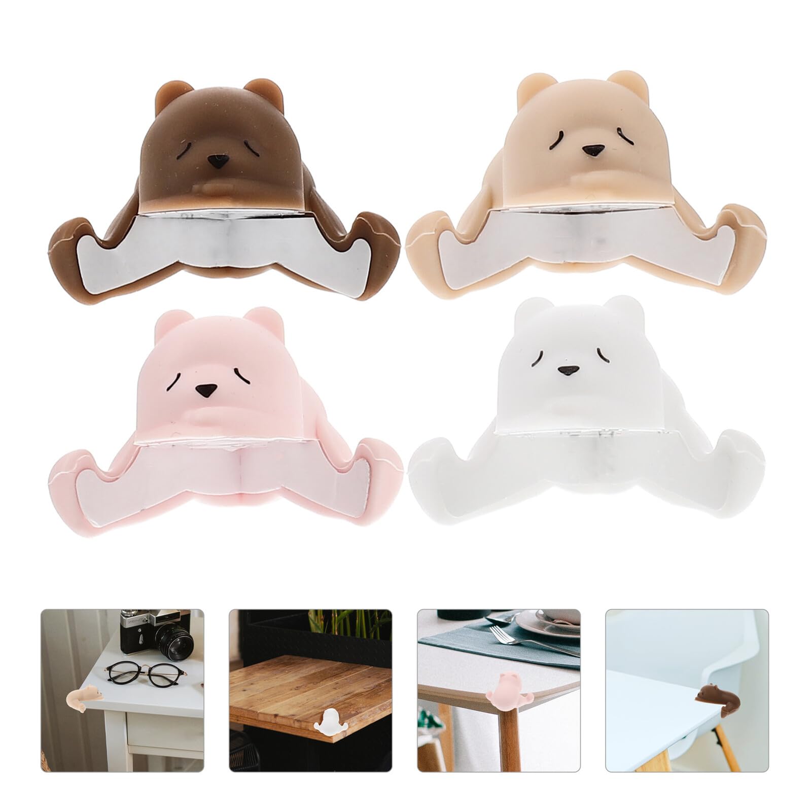 BESPORTBLE 4 Piezas Protector de Esquinas de Silicona Forma de Animales y Seguro para Bordes de Mesa Protección Infantil contra Golpes Esquinas Agudas Diseño
