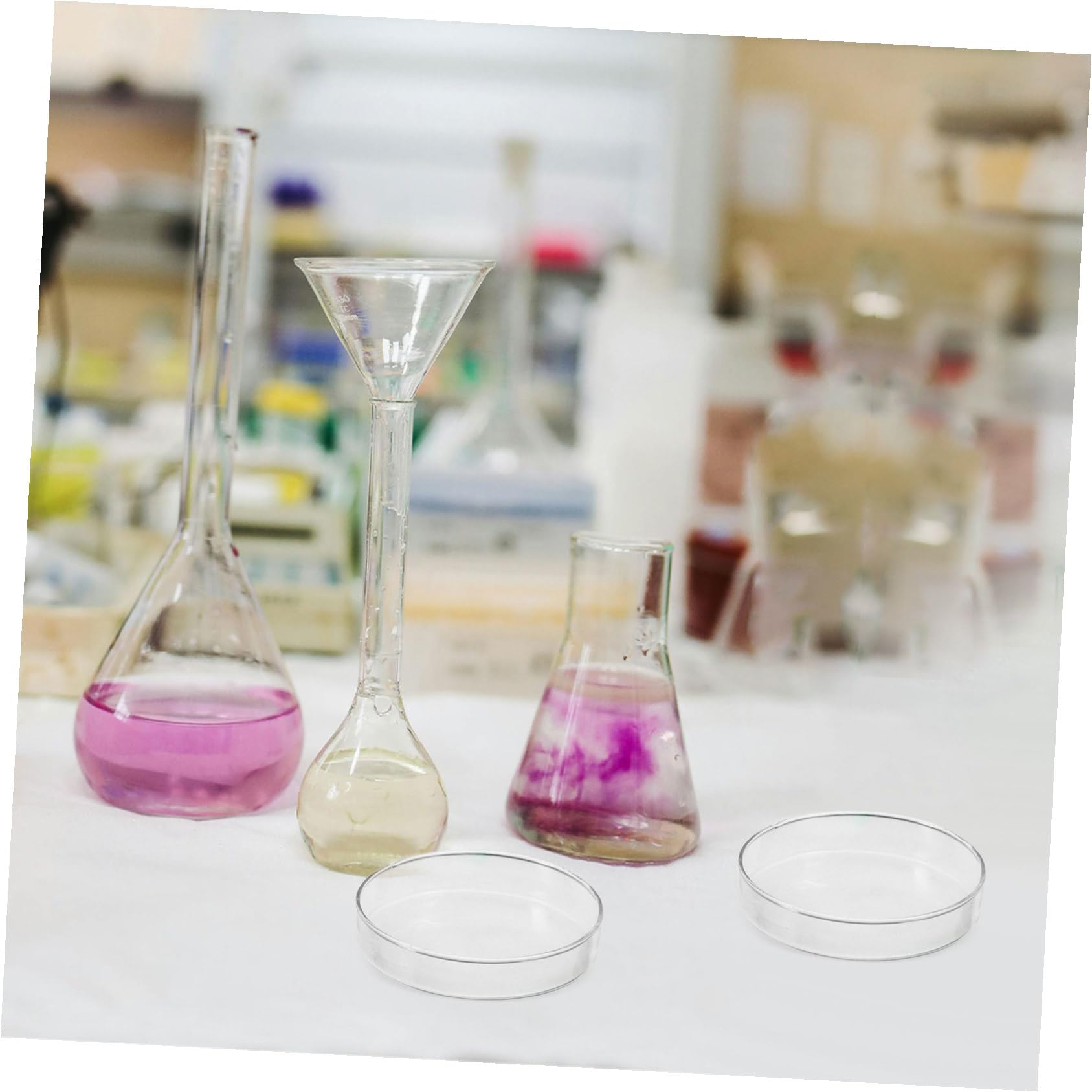 Mobestech 5 Pezzi Piatti Petri in Vetro Borosilicato con Coperchi Trasparenti Resistente al Calore e Autoclavabile Contenitori per Colture Cellulari e Tessuti Vegetali in Laboratorio