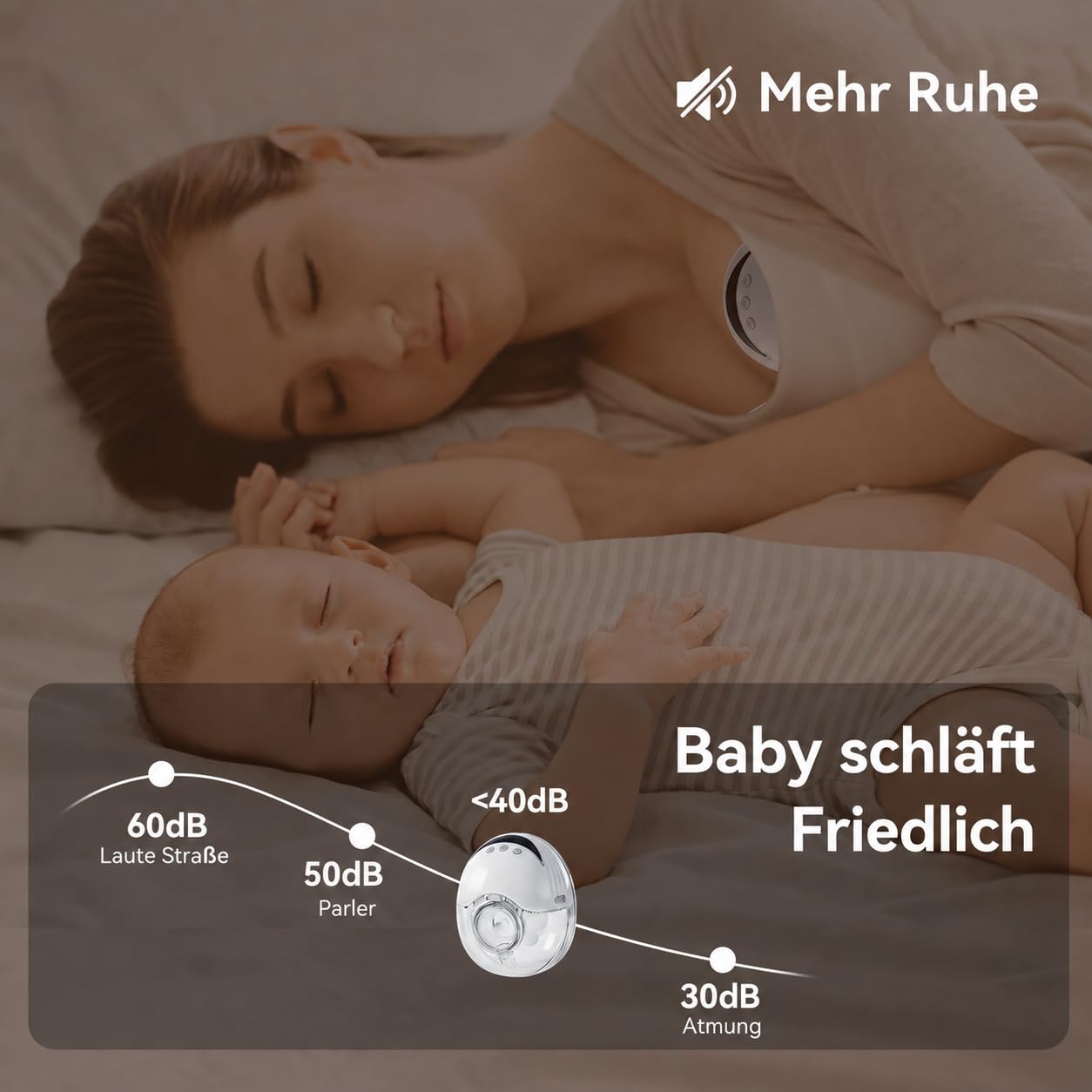 Milchpumpe Elektrisch Freihändig MY-375 – Starke Saugkraft, Geräuscharm, Milchpumpe Handsfree 24 mm mit 4 Modi und 12 Stufen, 19/21mm Einsteckflansch, 2er-Pack (weiß)