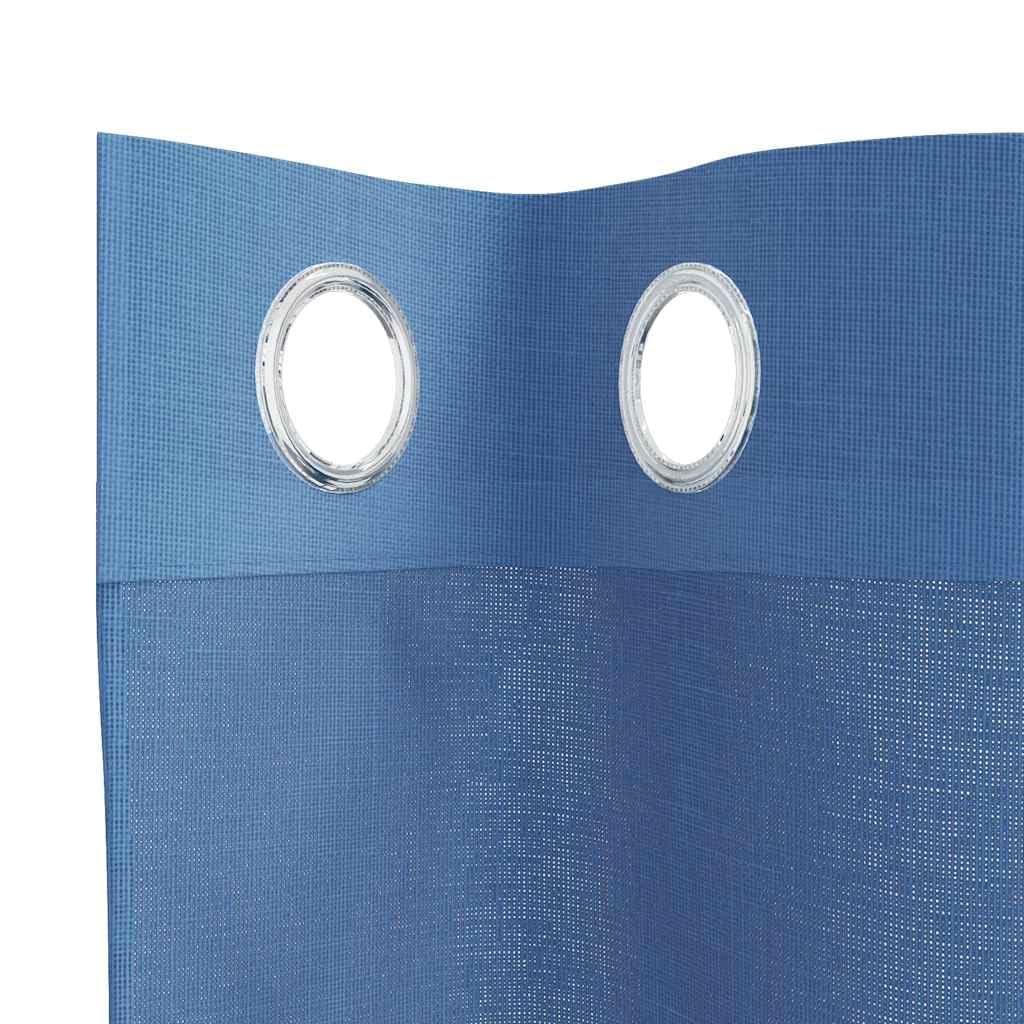 Voile Vorhänge mit Ösen, 2 Stück, Königsblau, 140 x 260 cm, 100% Polyester Stoff, transparent, Blickdicht, für Wohnzimmer Schlafzimmer Küche, moderner Landhausstil