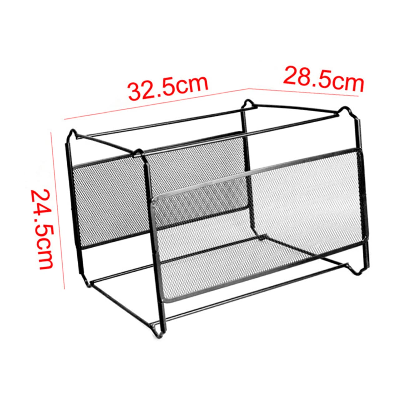 OFFSCH 1Pc Metal File Holder Rack Desktop Document Stand Organizer for Home Office and School Space Saving for File Storage
