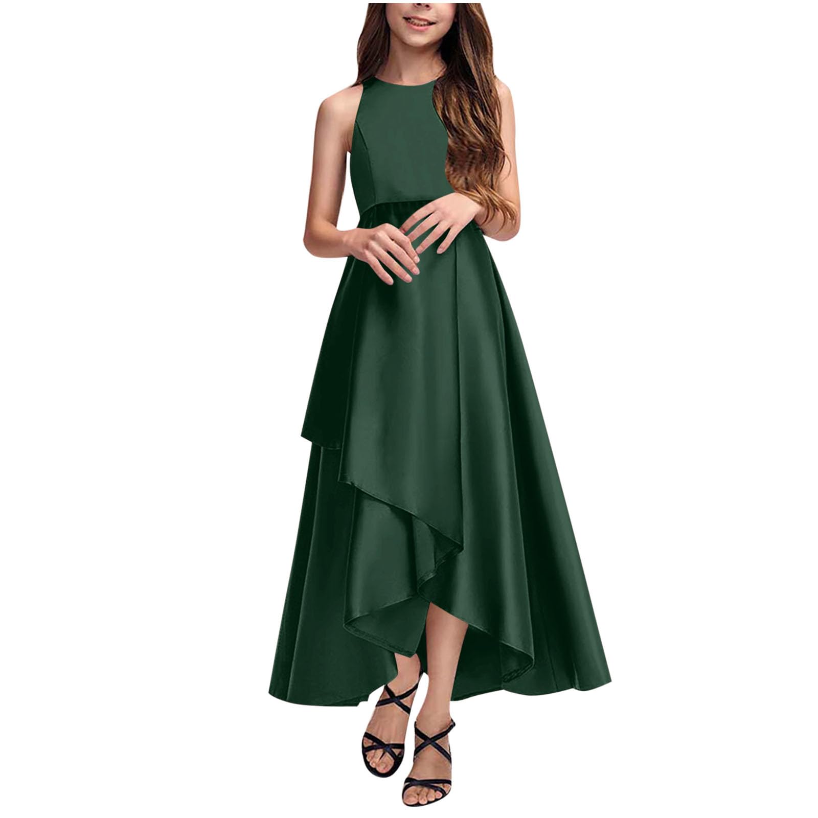 Ballkleid Mädchen Kleid Festliche Kleider Abendkleider Elegante Dress Sommer Mädchenkleider A-Linie Kinderkleider Classic Festliches Kleid Mode Partykleid Einfarbig Sommerkleid