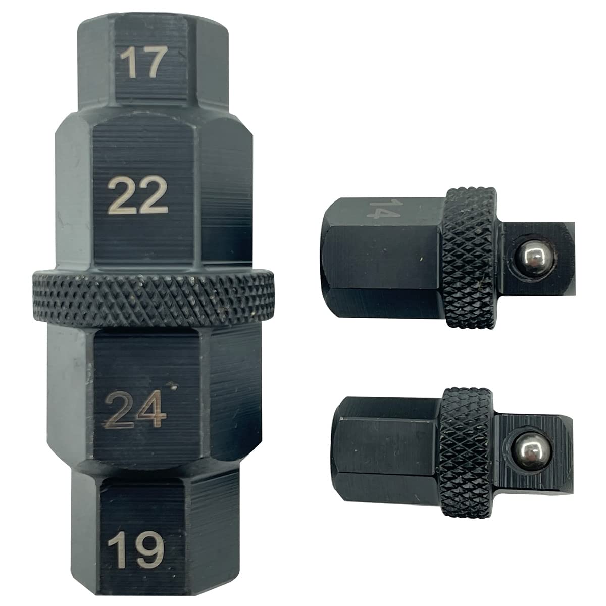 CNWOOAIVE Strumento esagonale per asse motociclo 6 in 1 12-24mm Adattatore 3/8 Pollice
