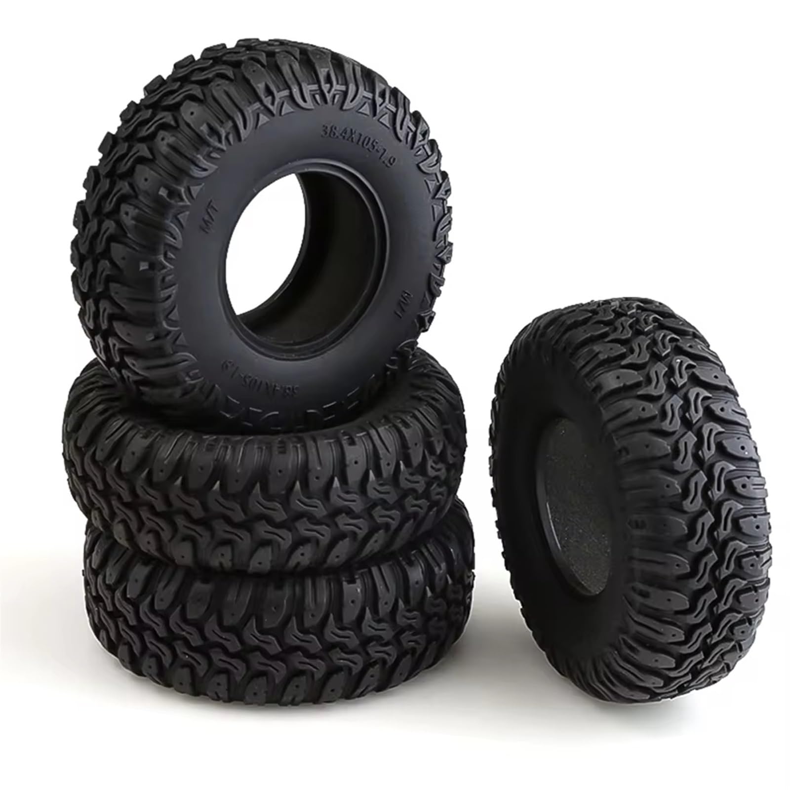 Neumático RC Compatible con TRX4 D90 para Axial SCX10 II III para Redcat 4 Piezas 105 MM 1.9 Neumáticos De Goma Rueda 1/10 RC Crawler Car