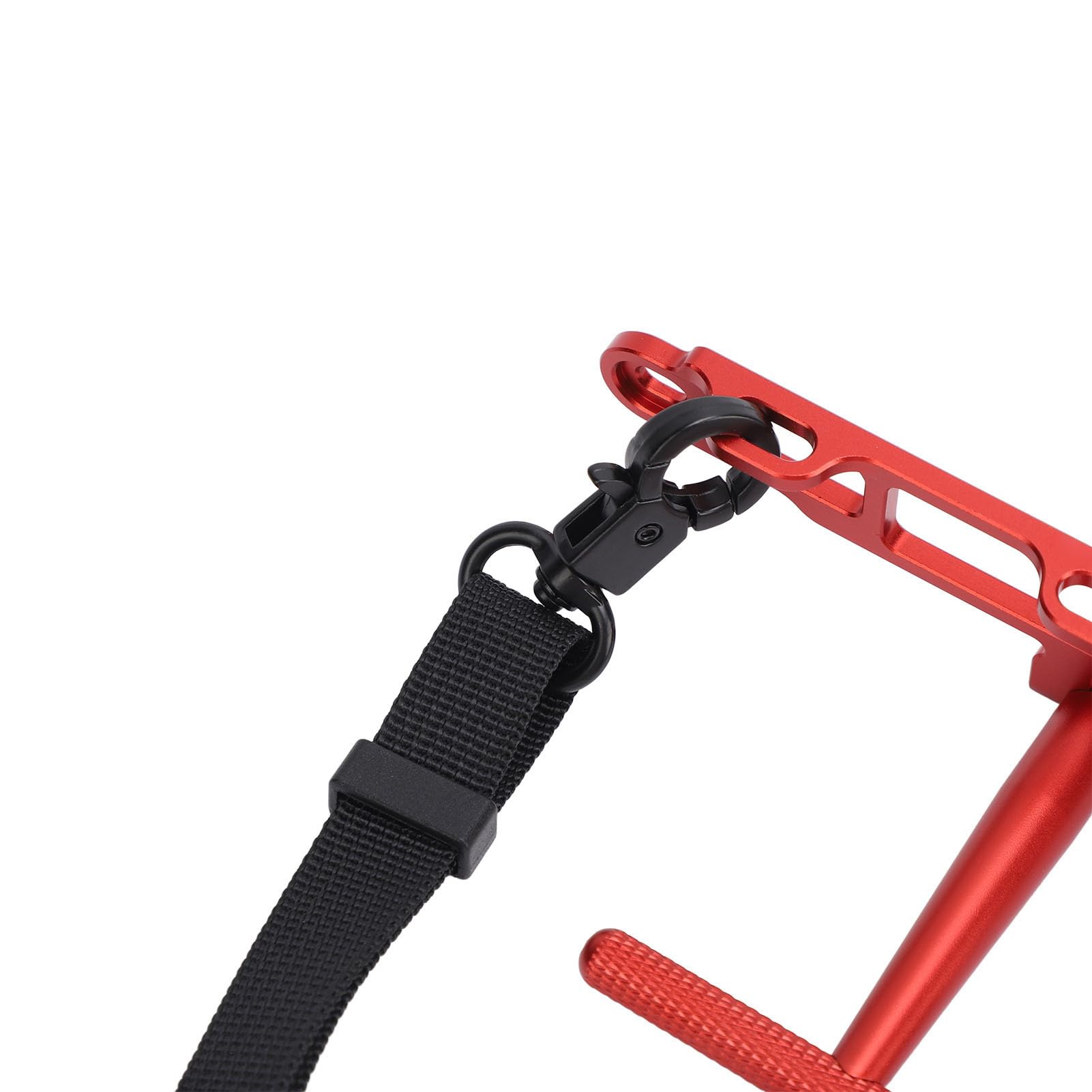 Wspornik zdalnego kontrolera drona Wielofunkcyjny uchwyt na smycz na szyję ze stopu aluminium Kompatybilny z zdalnymi kontrolerami RC 2 1 dla Mini 4 Pro Drone (Czerwony)