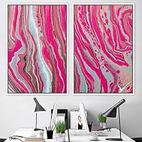 2 Piece Framed Canvas Wall Art Organic Fluids Canvas Prints Home Artwork Decoration for Living Room,Bedroom - 16