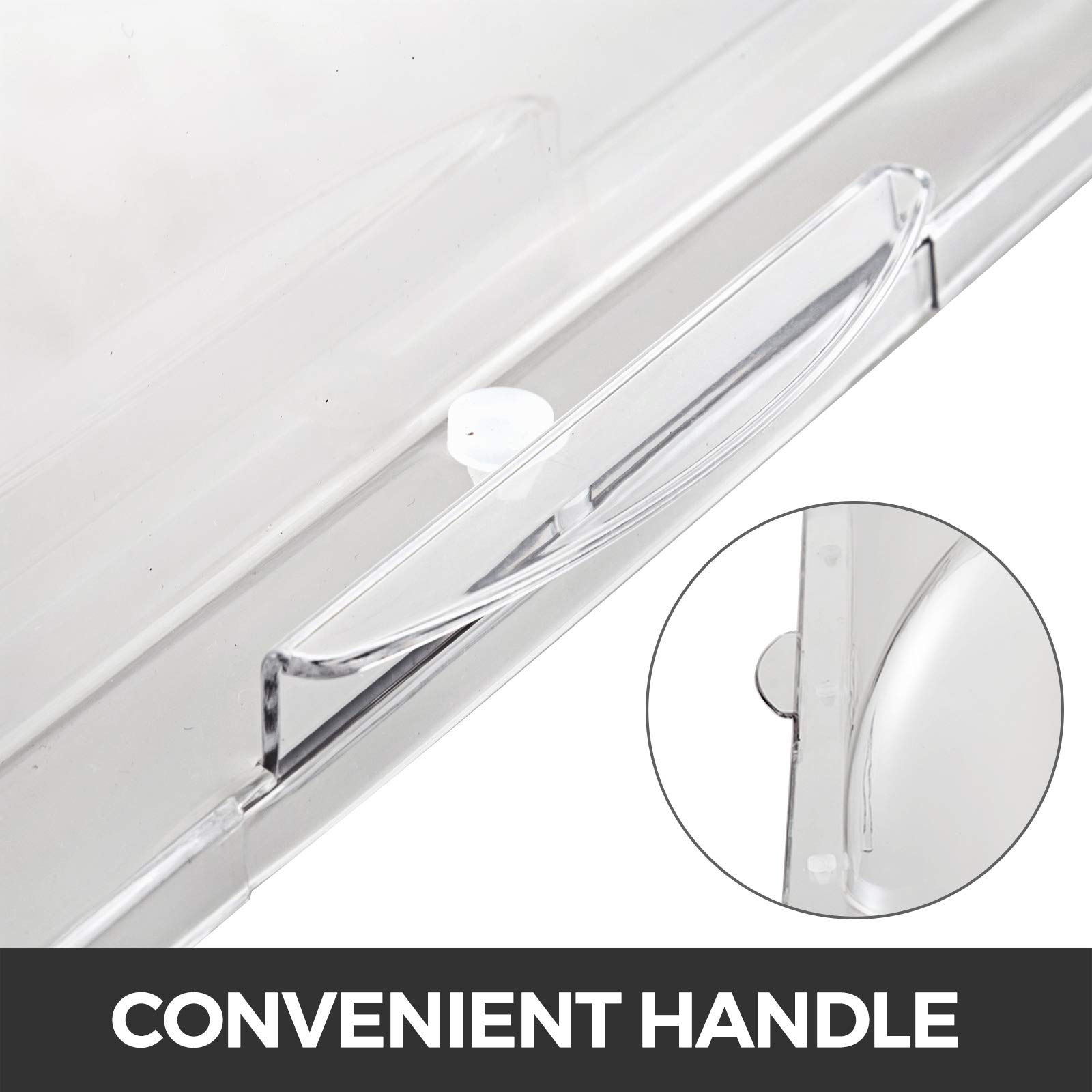2 Pcs Clear Chafing Dish Cover Half Size Roll Top Bakery Pan Display 1 2 Plastic Chafing Dessert Cake Food Display Cover For Cupcake Exhibition - View #7