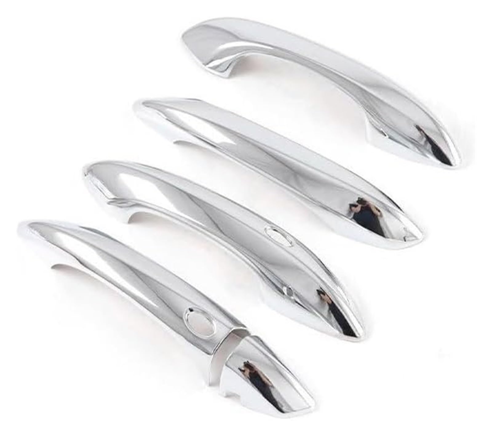 Qwqthgs Door Handel Car Exterior Door Handle Cap For Hyundai For Tucson 2022 2021 Door Handle Cover Protection Chrome Exterior Bowl Trim Sticker Car Styling Accessories(Door Handel)