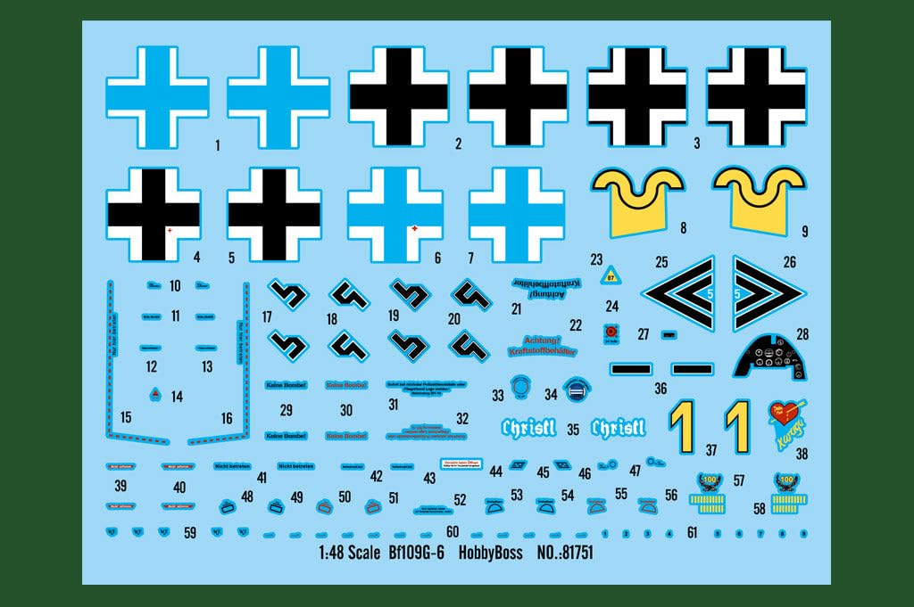 Hobbyboss 207.647,5 cm Messerschmitt bf109g-6 modellino, Scala 1: 48