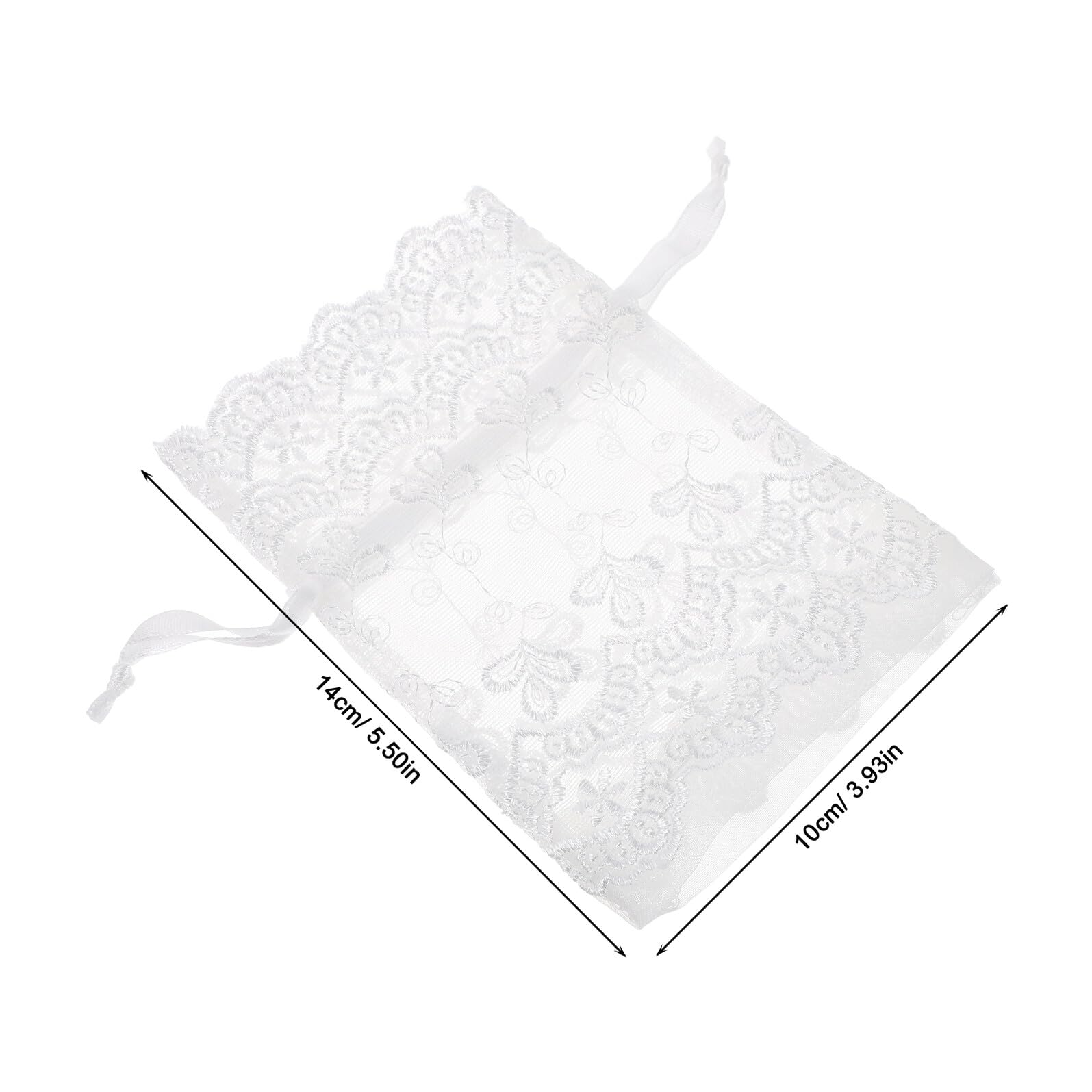 PRETYZOOM 25 Stück Teiliges Weißes Organza Netzbeutel mit Zugband Atmungsaktive Schmuckbeutel und Geschenkverpackung für Hochzeit Party Weihnachten Vielseitige Aufbewahrung für Halsketten