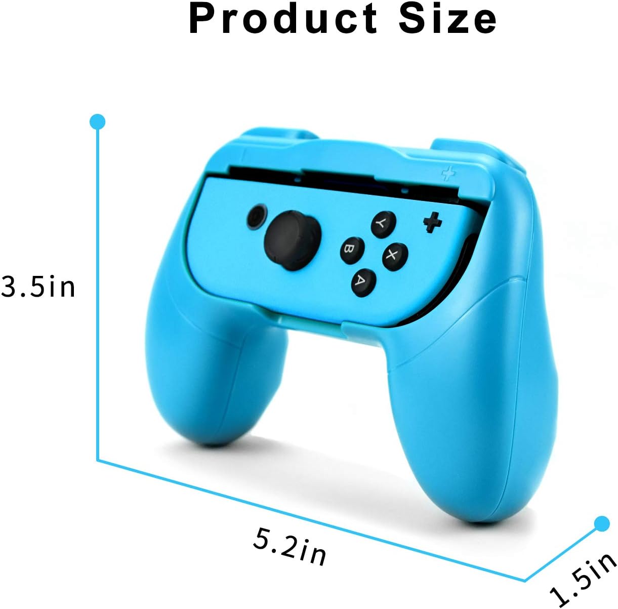 Grip kit for Nintendo Switch Joy-Con Controllers,Hand Grips Compatible with Nintendo Switch OLED Model Controllers,2Pack (Red/Blue)