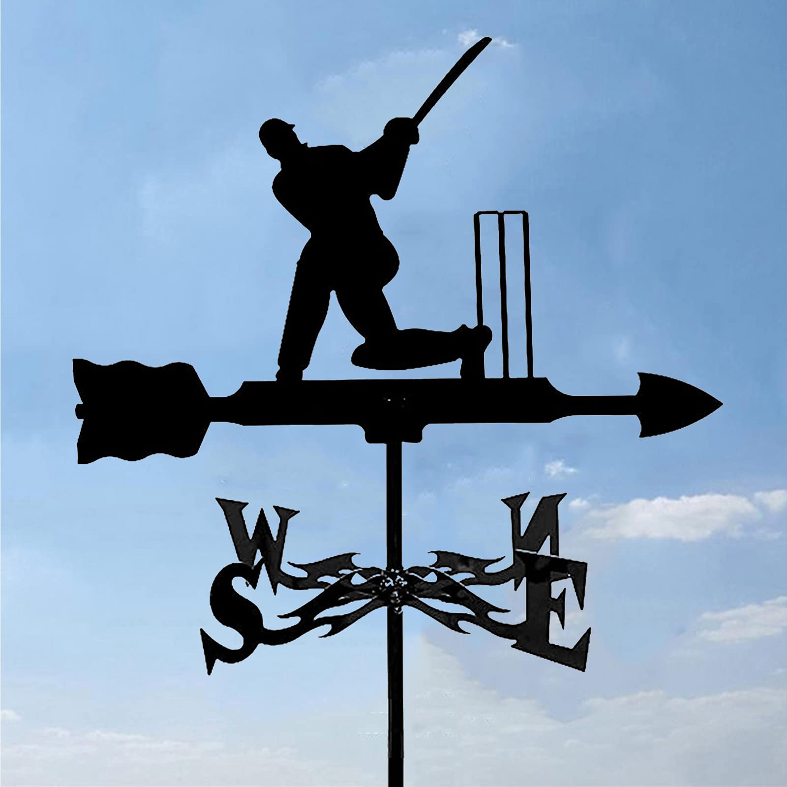 TAXXII Metal Weathervane with Silhouettes Ornament, Wind Vane Weathercock Garden Stake Outdoor courtyard weather vane wrought iron Direction Indicator Professional Measuring Tool