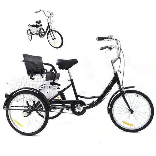 JINPRDAMZ Tricycle 20 pouces avec siège enfant