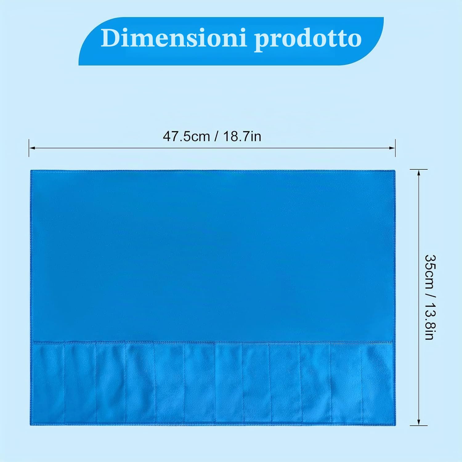 Portaposate in tessuto blu con 12 scomparti per sacchetto, resistente all'ossidazione, perfetto per organizzare le stoviglie da cucina, 6 pezzi