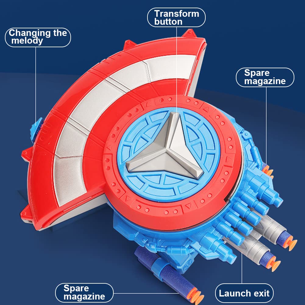 Lanceur de Bouclier Captain, Défensif et Accessoire de Cosplay Cadeau pour Les Enfants