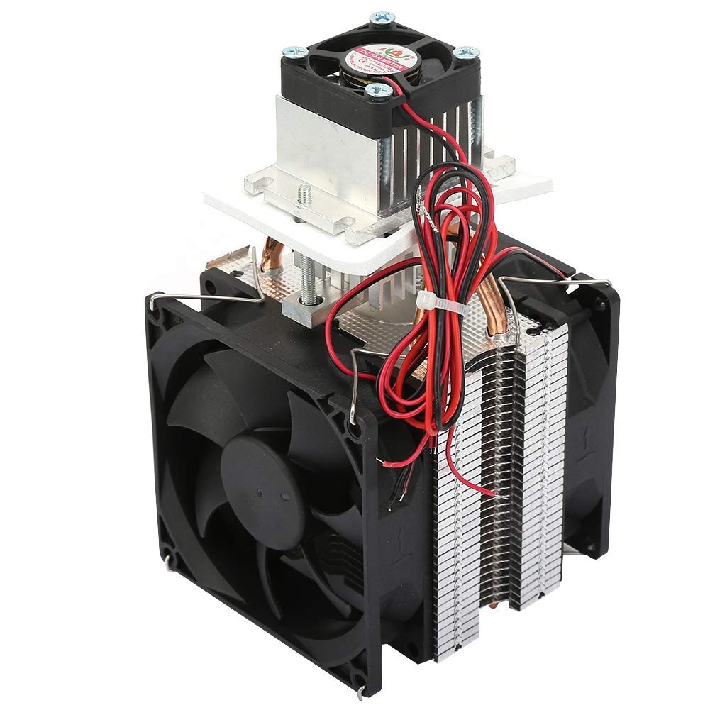 Refrigerador Termoeléctrico 12V 5A, Mini Nevera Semiconductor con Ventilador de Enfriamiento Peltier, Ideal para Coche Oficina Hogar, Diseño Compacto y Silencioso para Refrigeración Rápida
