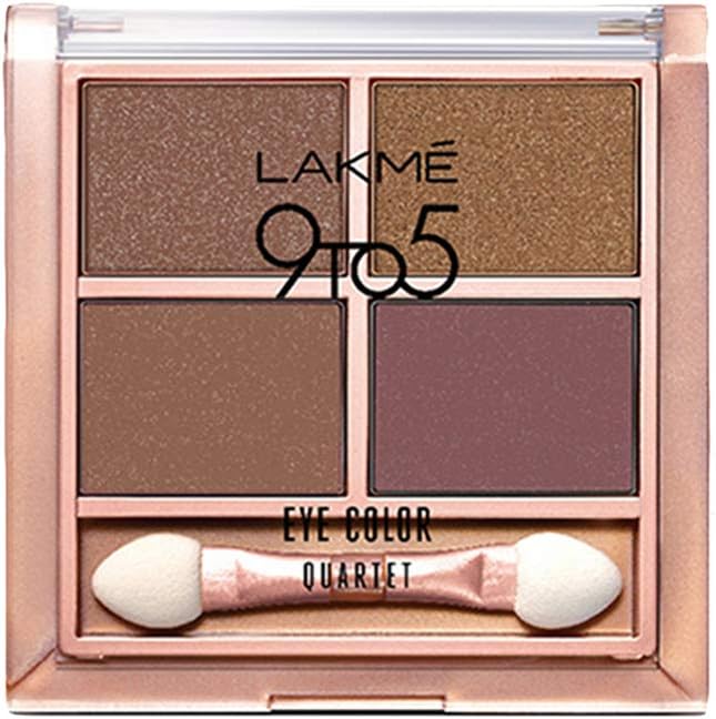 Lakme 9 to 5 Eye Color Quartet Eye Shadow, Mystic Nudes, 7 g