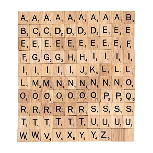 bsiribiz The 100 Scrabble Tiles Alphabet of The Wooden Scrabble Pieces for Word Scrabble Game Board of Education Games Craft Letters and Scrabble Tiles for Wall Decor and Other Wood Pieces for Crafts