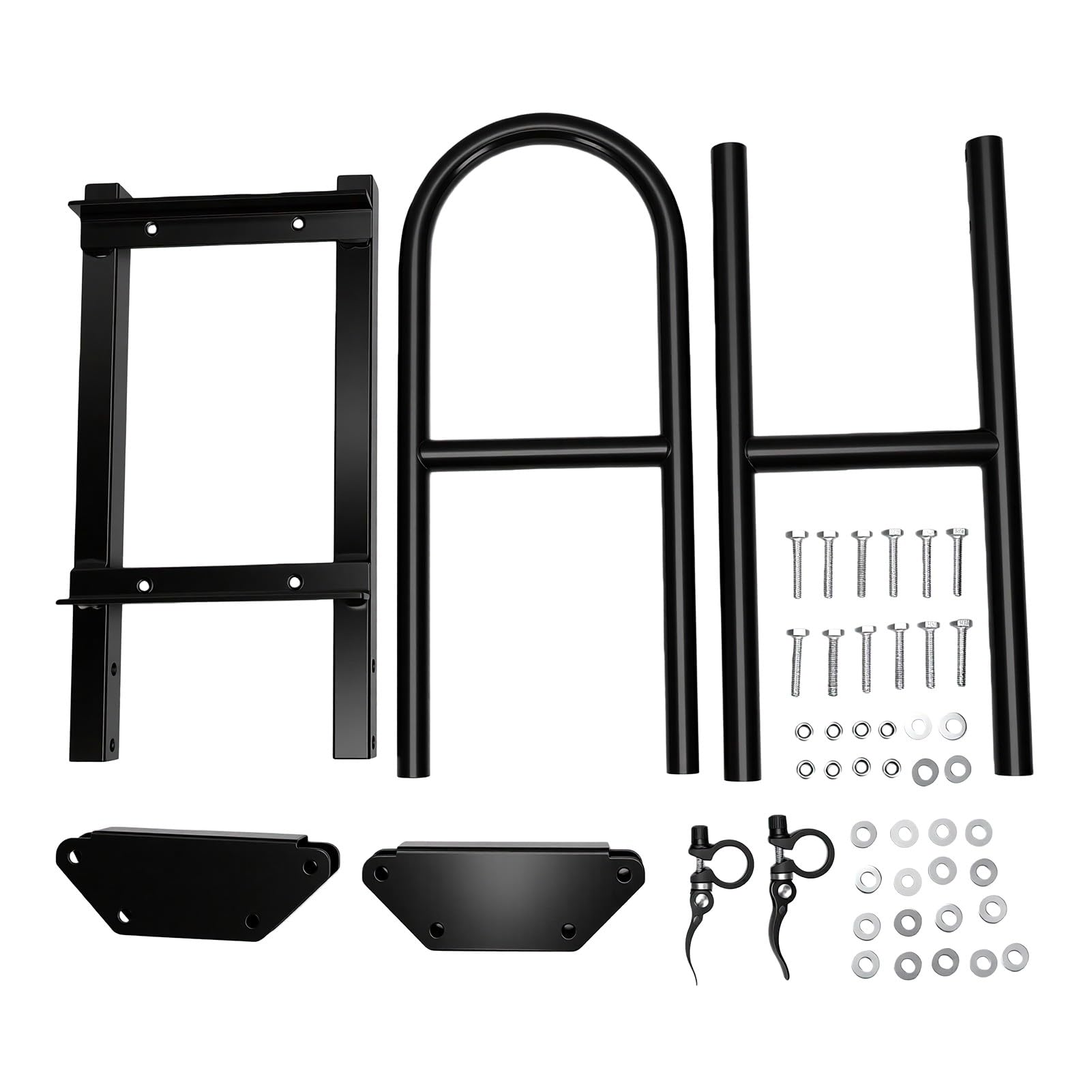 Topiky Maniglia di Supporto Posteriore per Cart, Poggiapiedi in Metallo | Heavy Duty Safety Handle Rail, U Shaped Round Pipe, Adjustable Height, for EZGO and