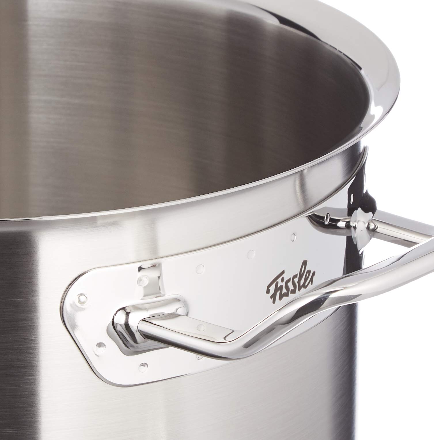 Fissler Pure-Profi Collection/Edelstahl-Topf (Ø 20 cm, 4,0L), Kochtöpfe inkl. Metall-Deckel, Innen-Skalierung - Induktion