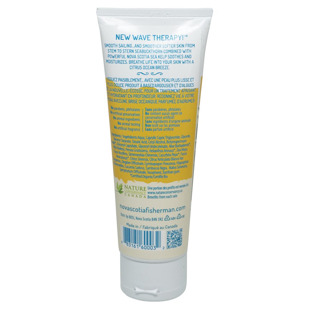 Nova Scotia Fisherman - Hand and Body Cream, Naturally Moisturizing, Vegan Friendly, with Nova Scotia Sea Kelp, No Artificial Ingredients, Plant-Based Body Care (Seabuckthorn and Shea, 3.4 oz.)
