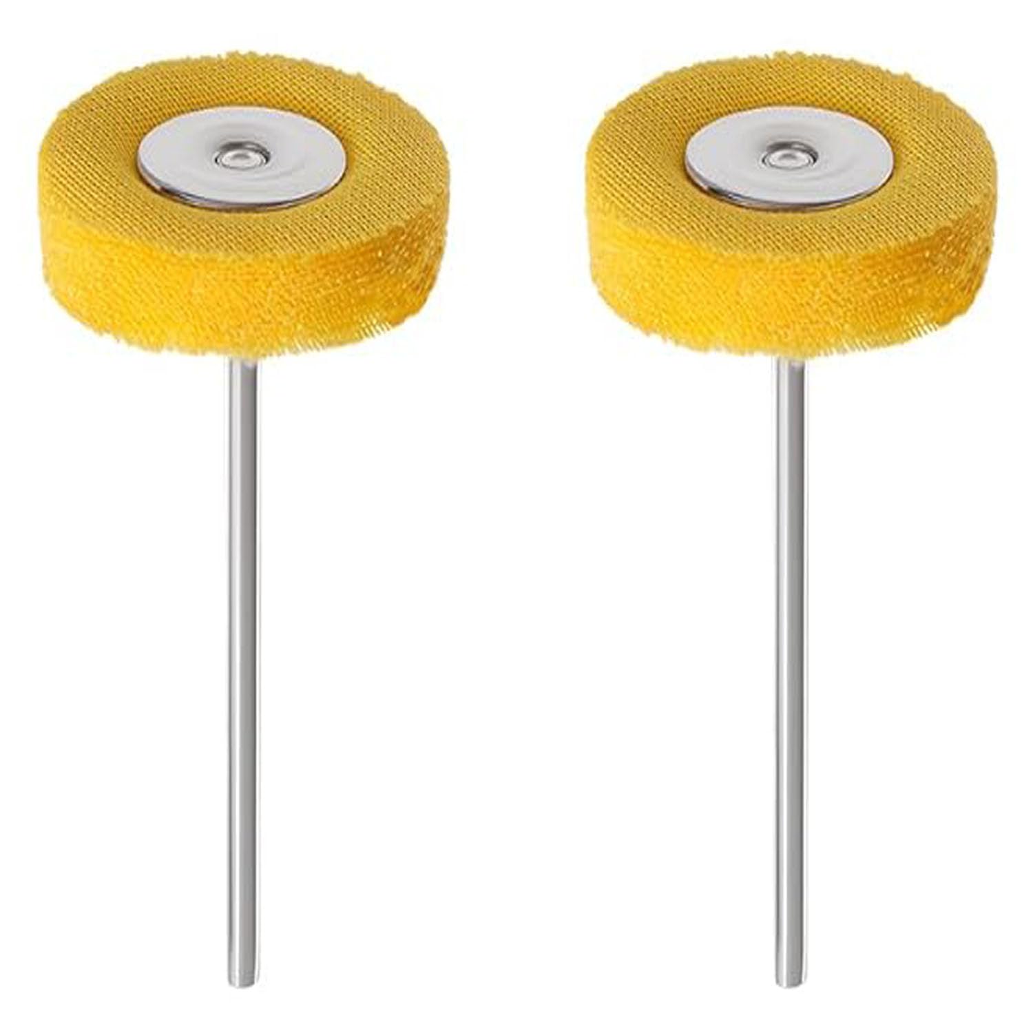 Mr. DIY Crafts Polishing Wheel Buff, 25mm, Yellow Cloth, 2.35mm Shank, for Rotary Tools & Pneumatic Grinders, Jewellery, Metal, Glass Finishing (2)-image-21