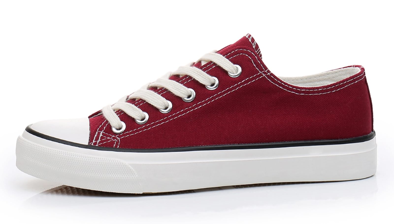 CullForYou Zapatillas deportivas coloridas para mujer, rojo (borgoña/blanco), 38.5 EU