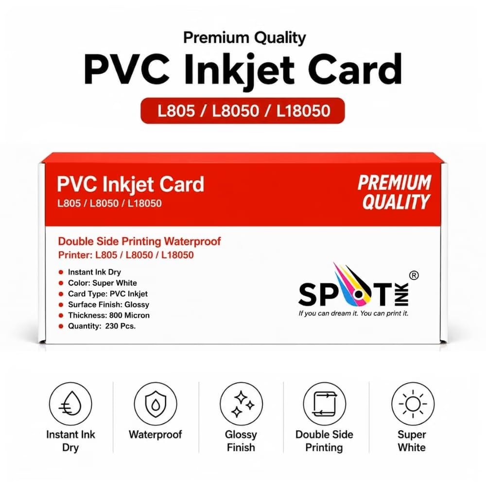 White PVC ID Cards - 230 Pack for Epson Printers -3 White PVC ID Cards - 230 Pack for Epson Printers -3