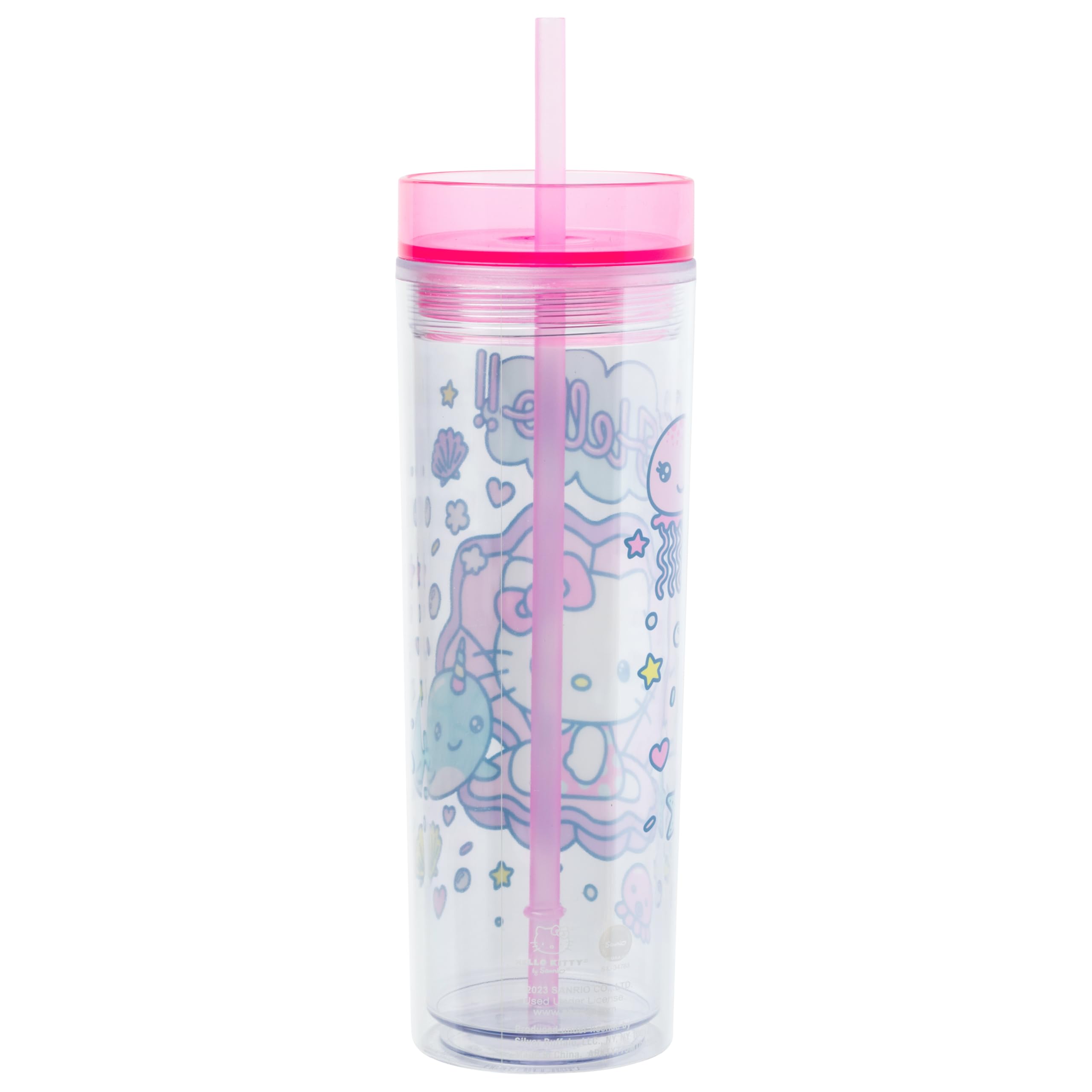 Silver Buffalo Hello Kitty in Clam Hello Trinkbecher, Kunststoff, 590 ml