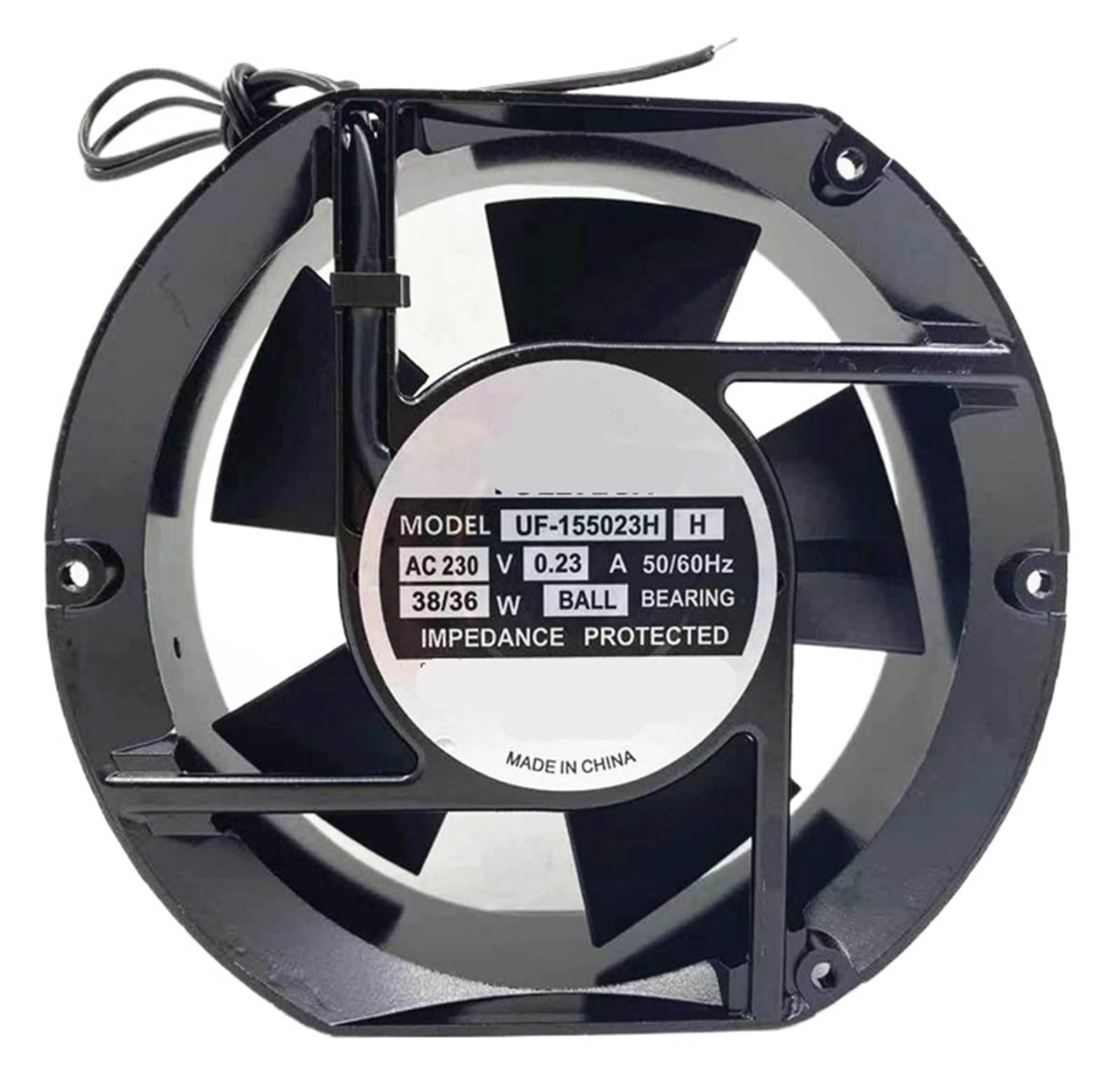 Lzikkgki One Color Uf-155023H Ac 230V 0.23A 172X150x51mm 2-Wire Cooling Fan