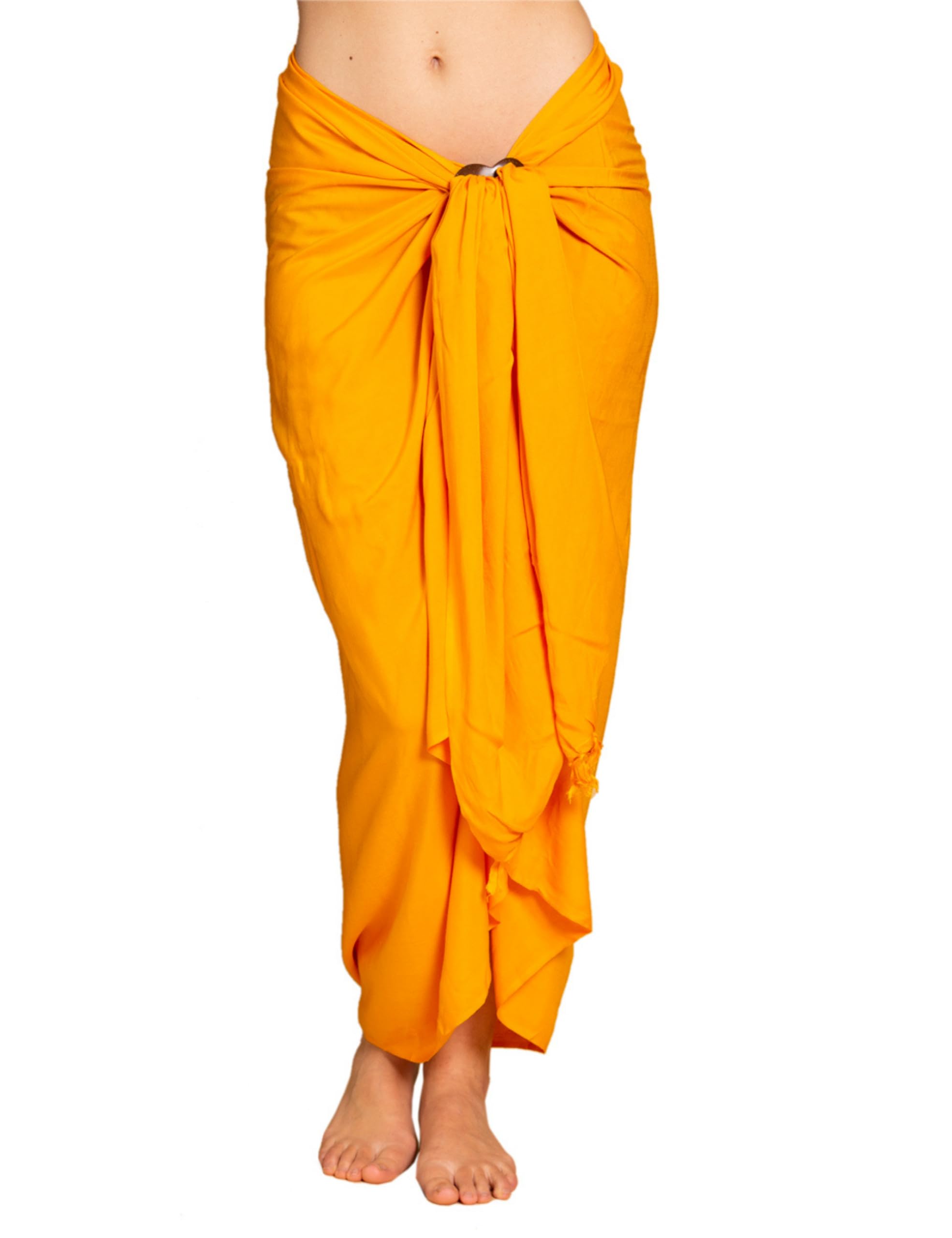 PANASIAM Sarong uni yellow orange, 190x116cm
