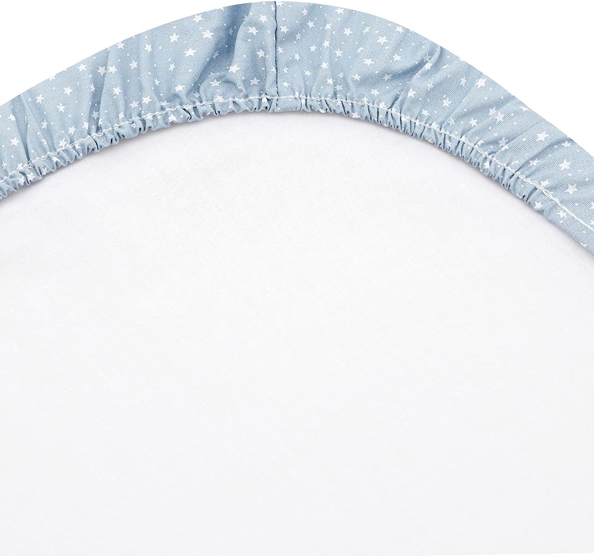 Cambrass 46115 2 Fitted Sheet Basket Pram 35 x 80 x 1 cm Forest Blue