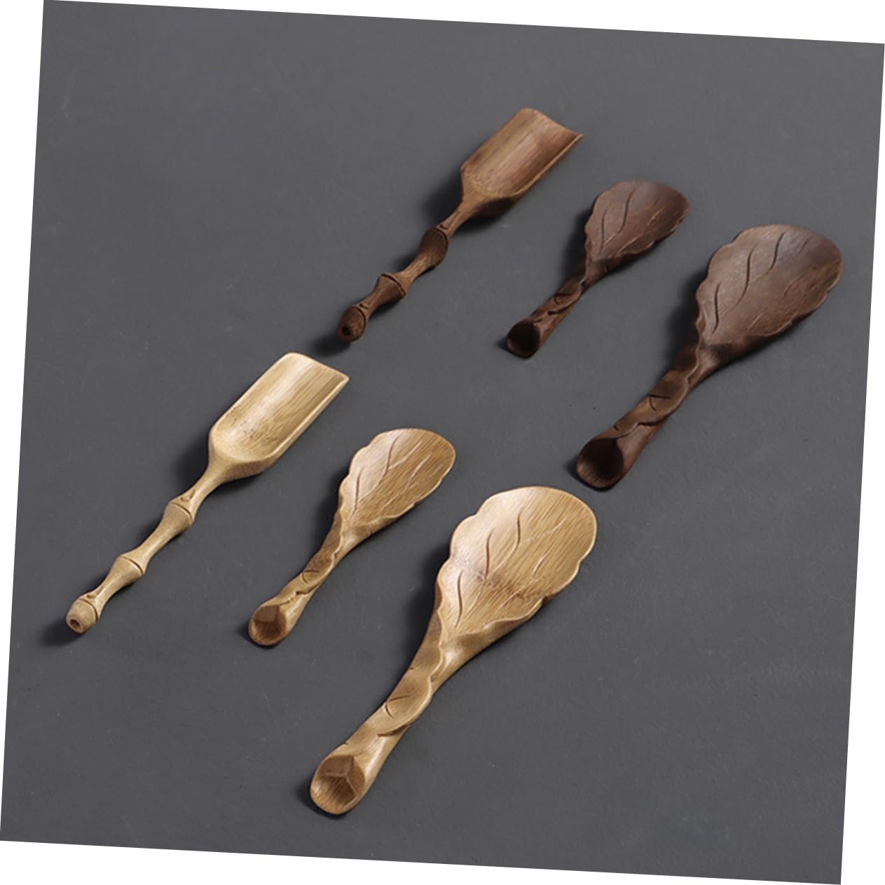 DECHOUS Carved Teaspoon Tea Scoop for Tea Ceremony Traditional Tea Tools for Loose Leaf Tea Accessory