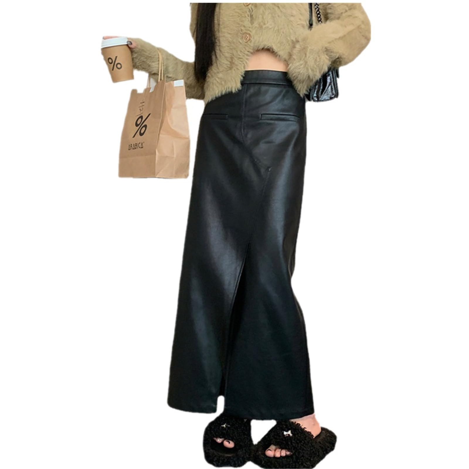 Jupe maxi haute taille pour un style midi à la mode en terrasse