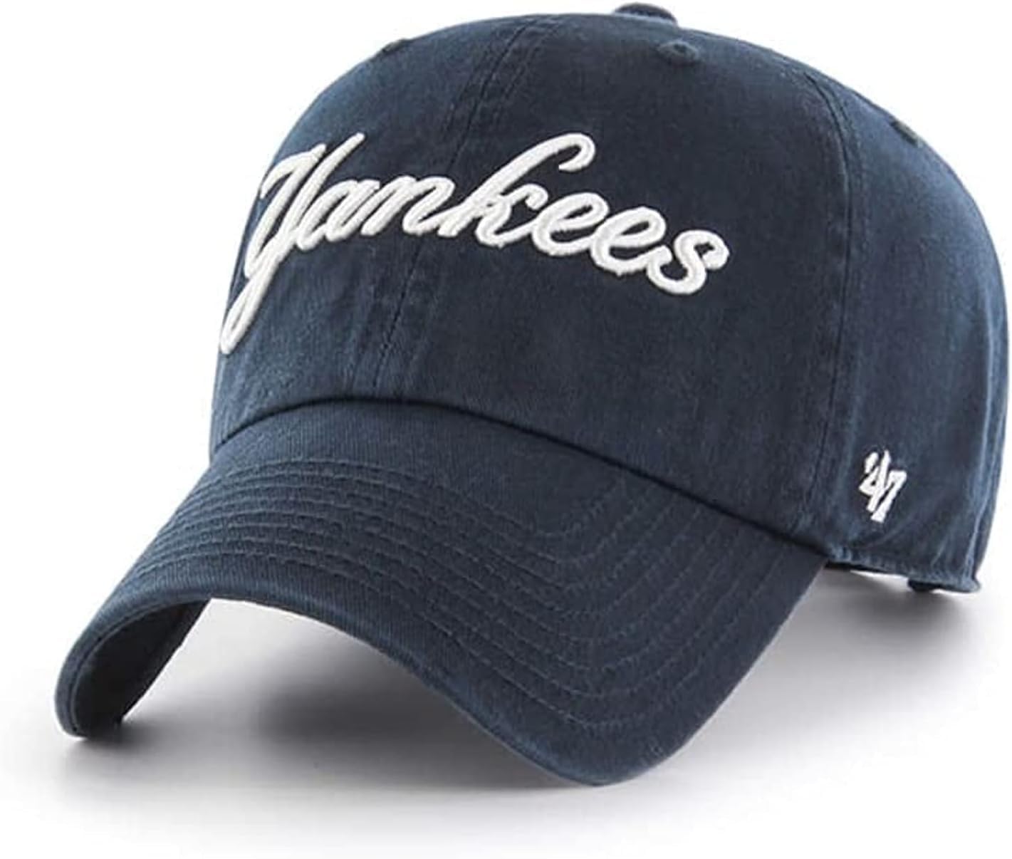 47 MLB Unisex-Adult Script Logo Clean Up Adjustable Hat Cap One Size